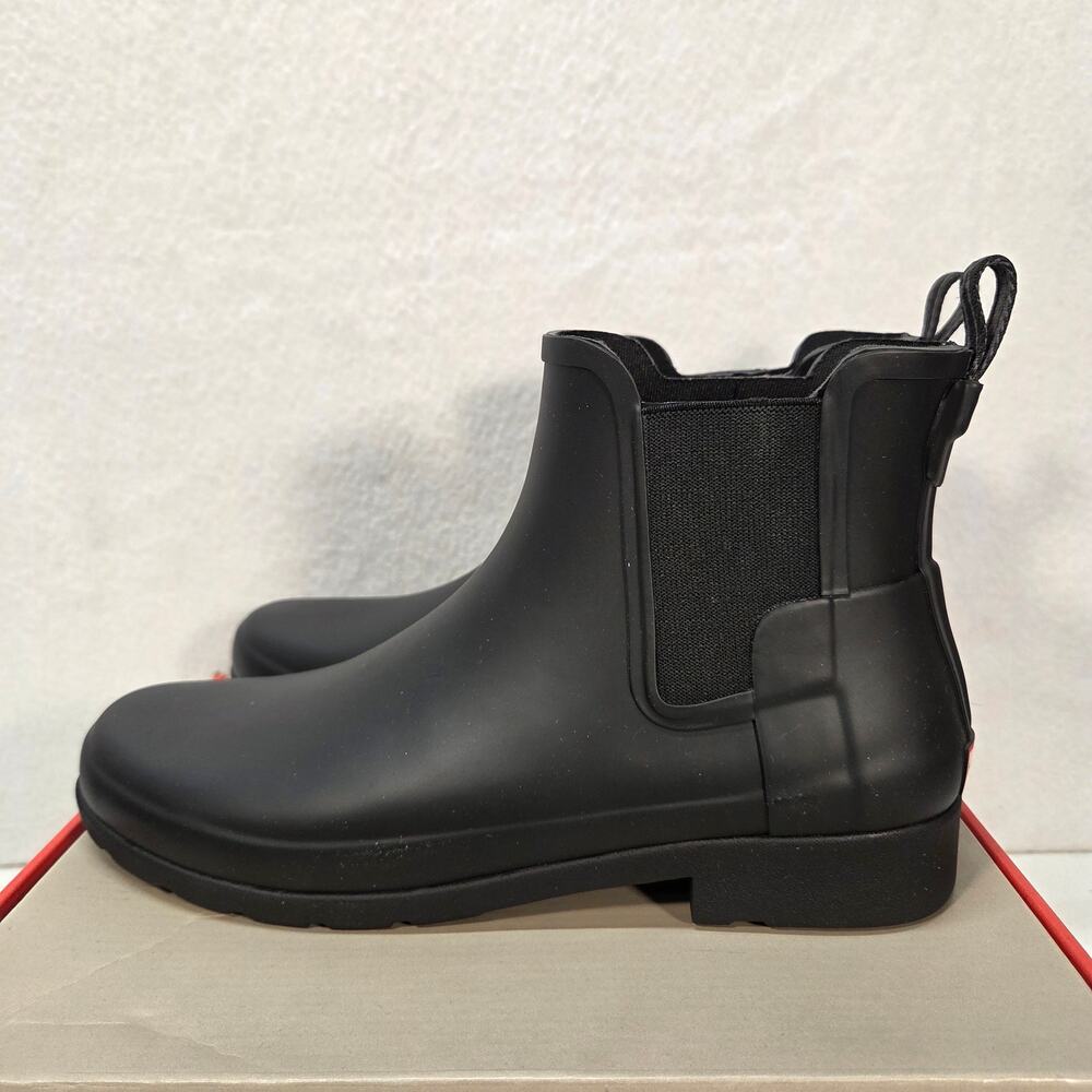 Hunter Commando Waterproof Chelsea Boots Pull On Black Womens Size US 10 EU 42 - Picture 4 of 13